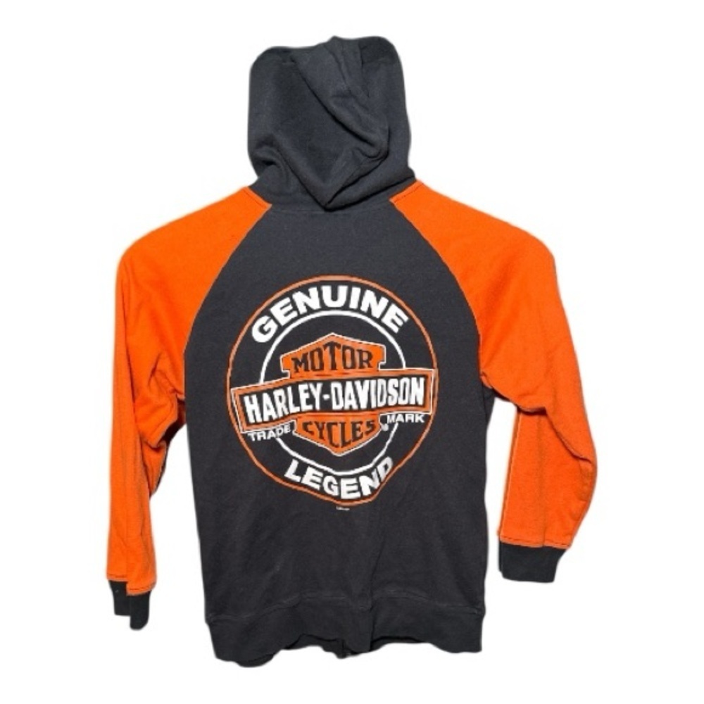 Harley-Davidson Boys Bar & Shield Logo Knit Zip Up Hoodie Size 8/10 Medium